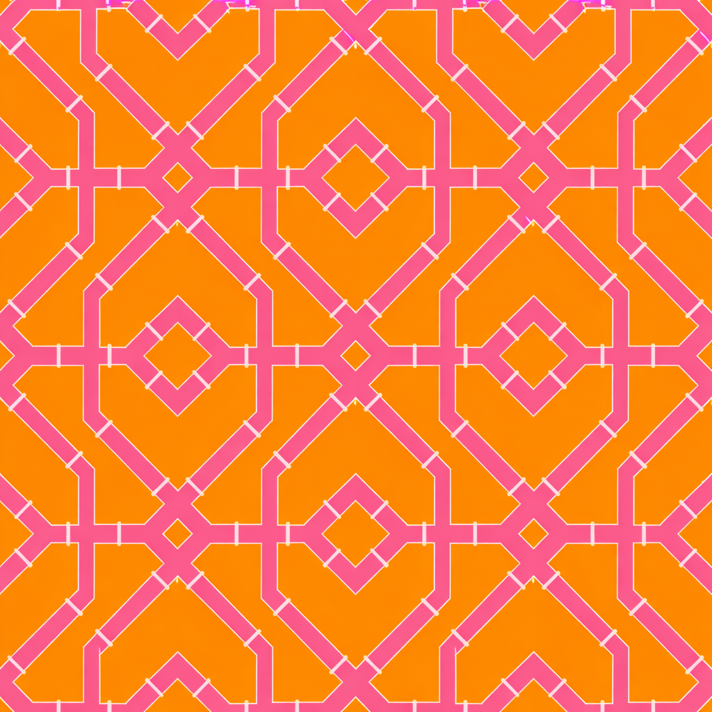 LM-ORANGE & PINK KENDRA LATTICE (Tall)