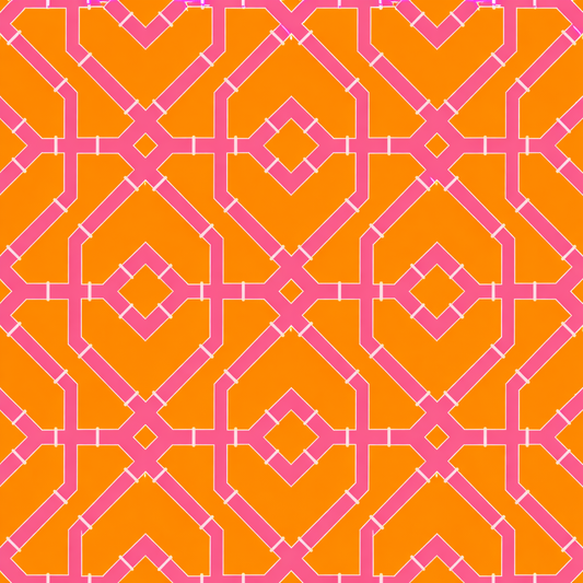 LM-ORANGE & PINK KENDRA LATTICE (Tall)