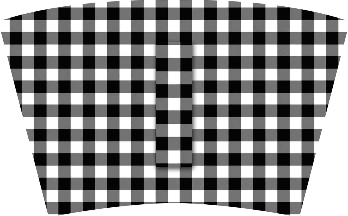 (LATE NOVEMBER PRE-ORDER)SMALL BLACK GINGHAM with handle  BLACK Bow (TALL ONLY)