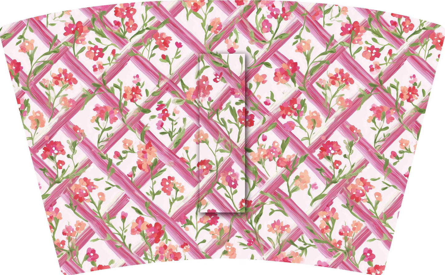 (MID AUGUST PRE-ORDER)     PINK & GREEN LATTICE FLOWERS TALL ONLY)