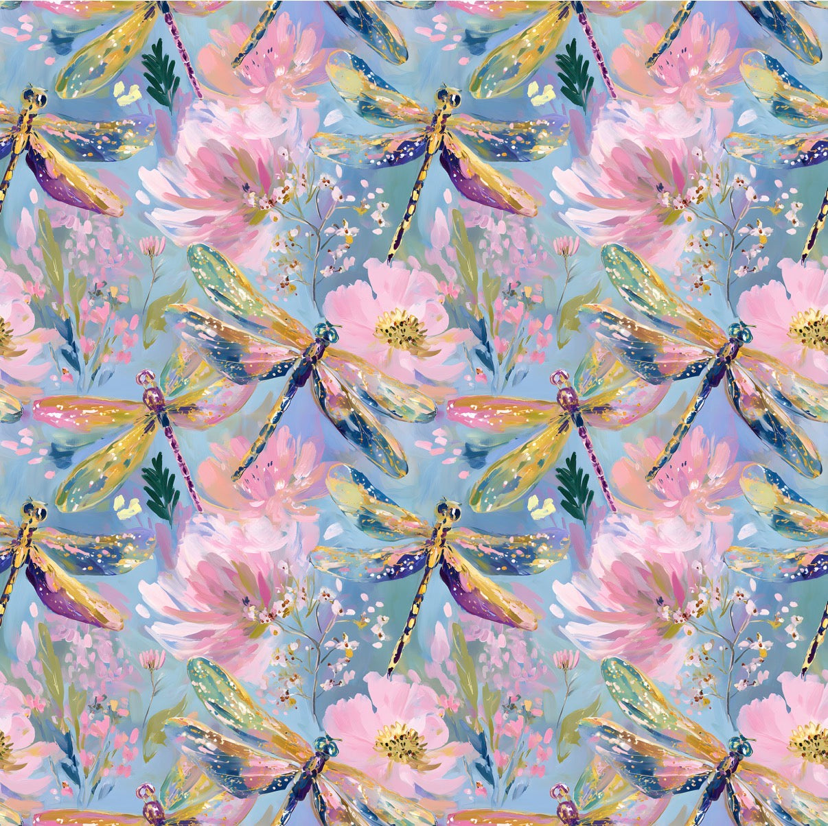(MID AUGUST PRE-ORDER)   DRAGONFLY & FLOWERS (TALL ONLY)
