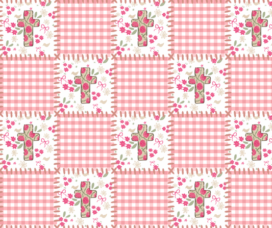 (MID JUNE PRE-ORDER) QUILTED CROSS AND GINGHAM  (TALL ONLY)