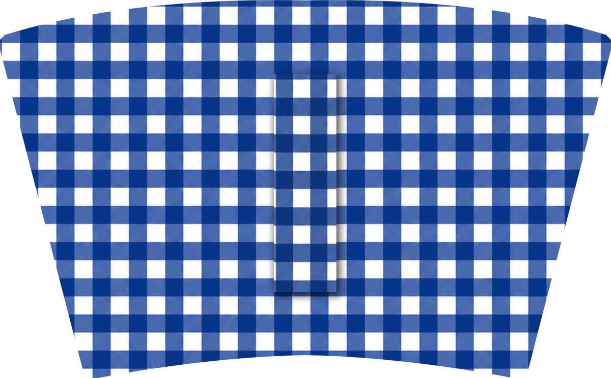 (LATE NOVEMBER PRE-ORDER)SMALL ROYAL BLUE GINGHAM wth handle Blue Bow (TALL ONLY)