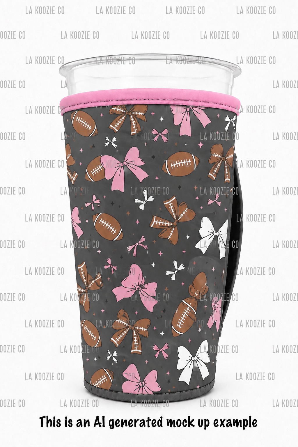 (EARLY SEPTEMBER PRE-ORDER) FOOTBALL & PINK BOWS  (TALL ONLY)