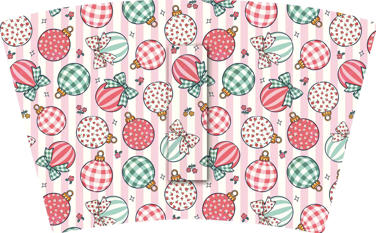 (MID OCTOBER PRE-ORDER) Christmas-Gingham & Stripe Ornaments (TALL ONLY)