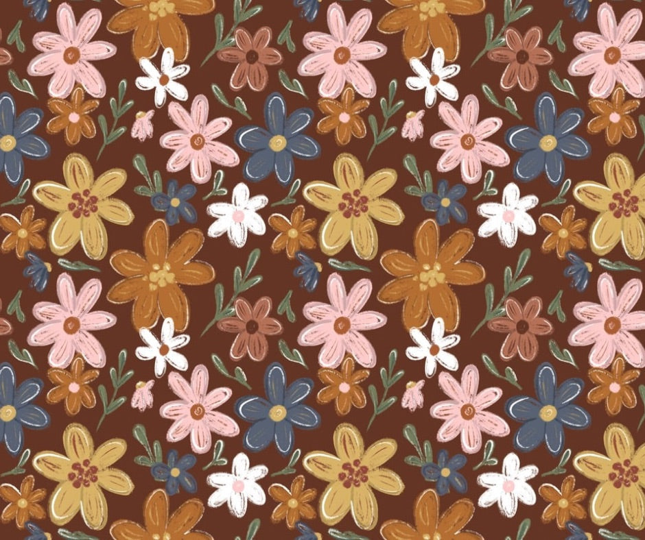 (MID OCTOBER PRE-ORDER)FALL BROWN PAINTED DAISIES (TALL ONLY)