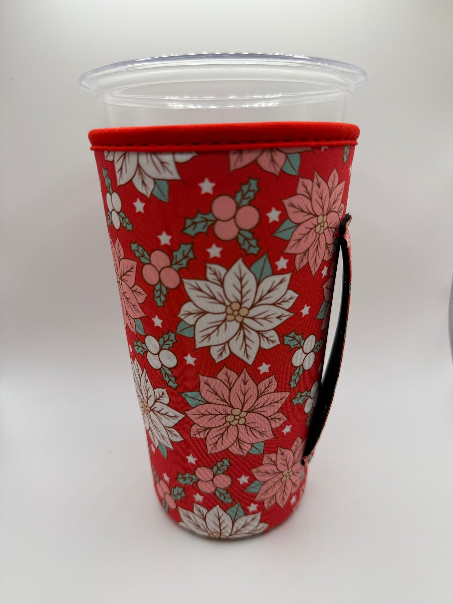 Christmas-Poinsettia & Holly Berries TALL RETAIL