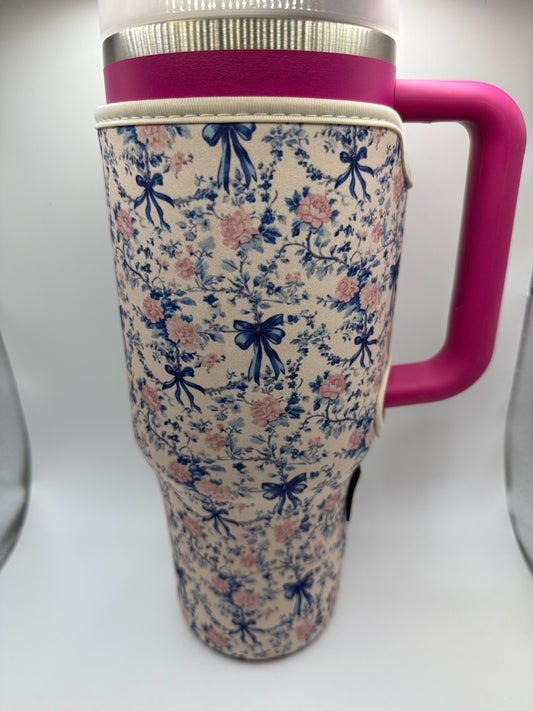 40oz Tumbler with Handle Koosie Wrap