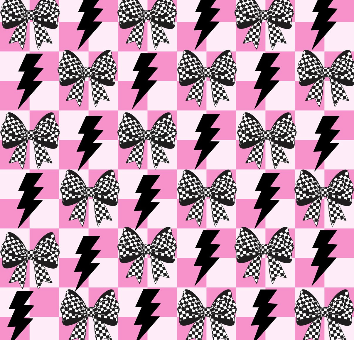 (MID JUNE PRE-ORDER) CHECKERED BOWS & LIGHTENING     (TALL ONLY)