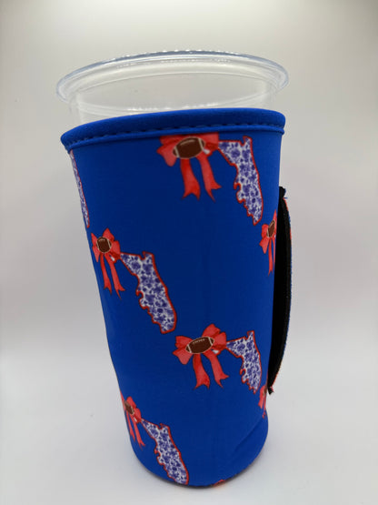 Blue & Orange FL STATE WITH BOWS TALL RETAIL