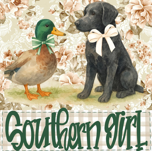 (MID JUNE PRE-ORDER) SOUTHERN GIRL DOG & DUCK   (TALL ONLY)