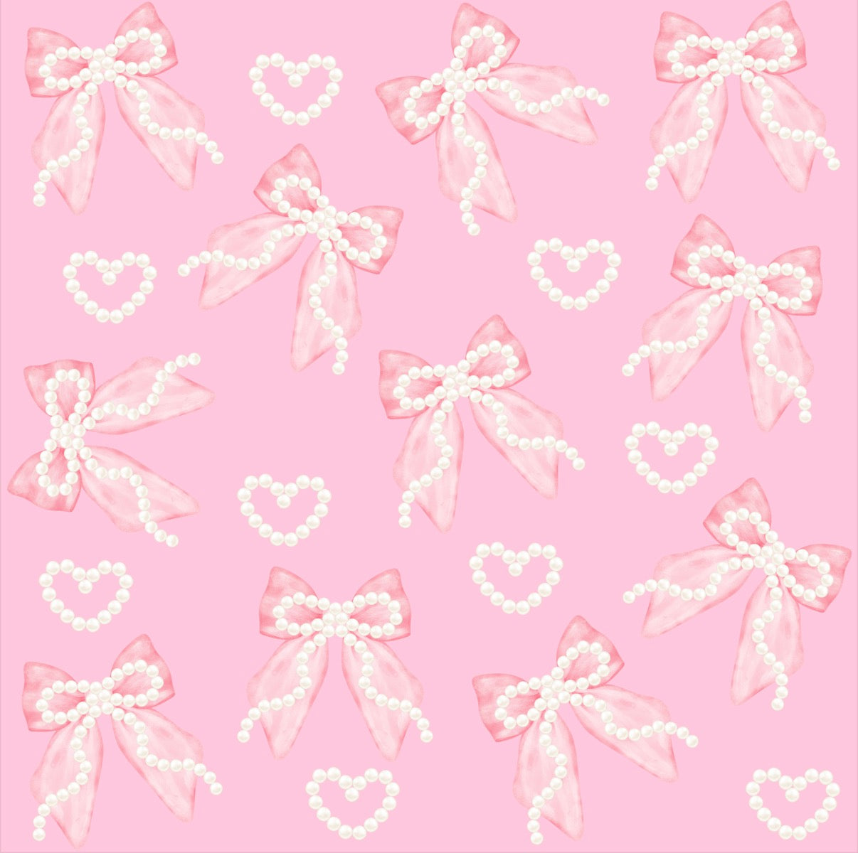 (MID JUNE PRE-ORDER) PINK BOWS & PEARLS  (TALL ONLY)