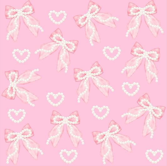 (MID JUNE PRE-ORDER) PINK BOWS & PEARLS  (TALL ONLY)