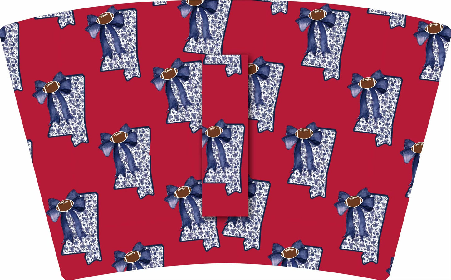 Red & Blue MS STATEWITH BOW TALL