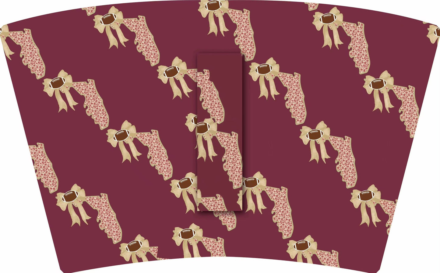 Maroon & Gold FL STATE WITH BOW Maroon & Gold TALL RETAIL