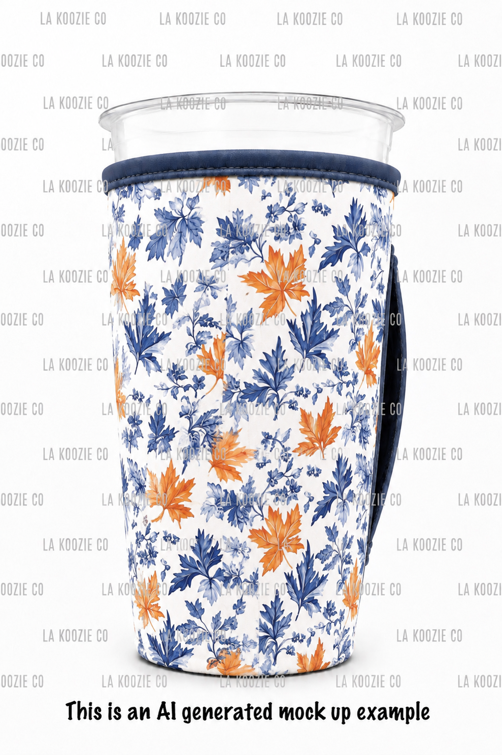 (EARLY SEPTEMBER PRE-ORDER) BLUE & ORANGE FALL LEAVES (TALL ONLY)