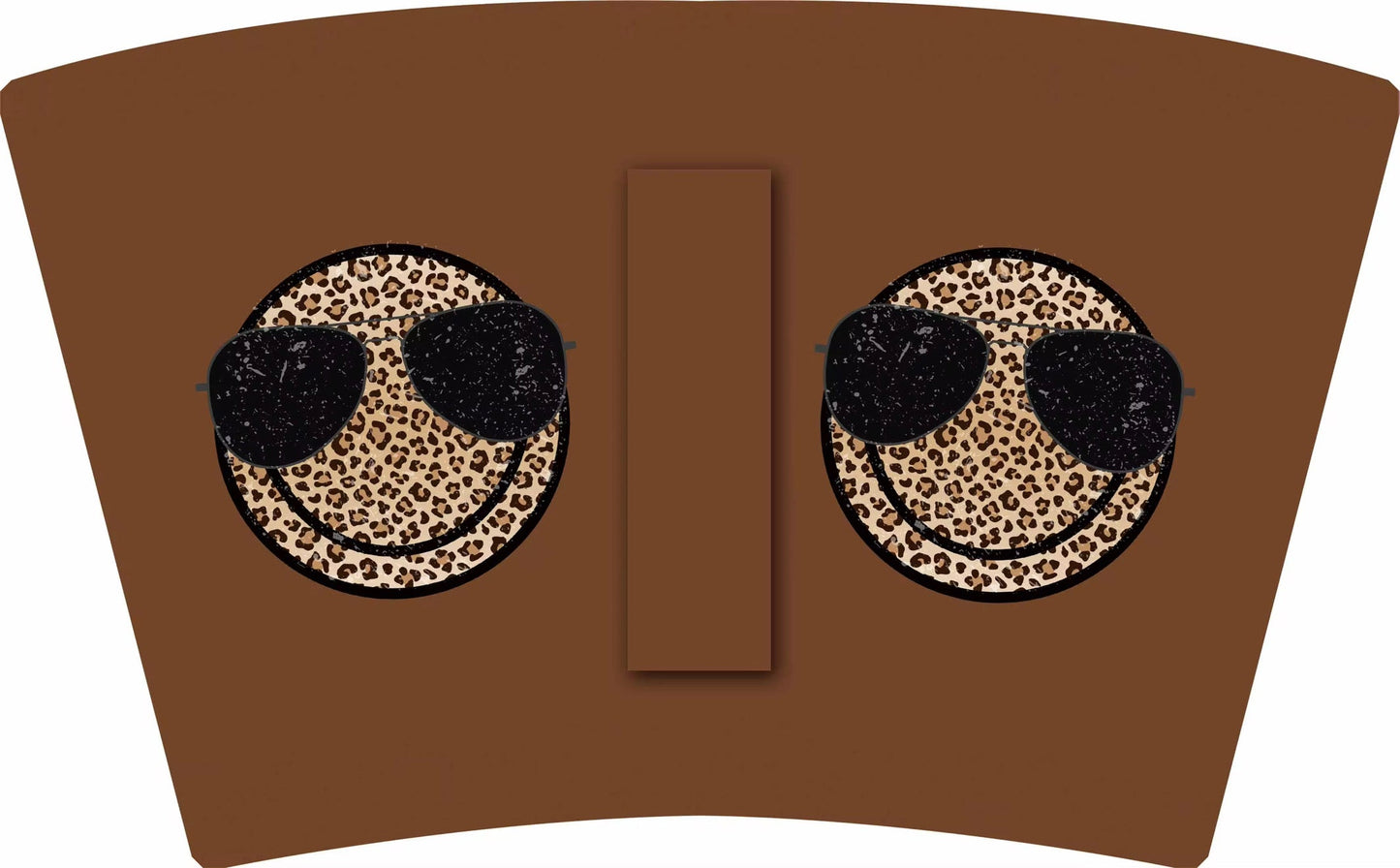 LM-BROWN LEOPARD SMILEY w/SHADES   (TALL ONLY)