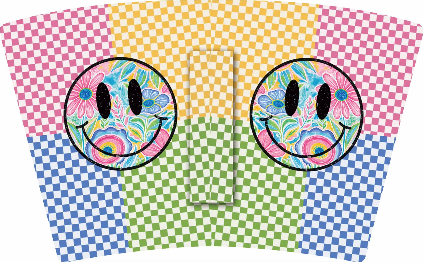 LM-
MULTI COLOR CHECKER SMILEY FACE (TALL ONLY)