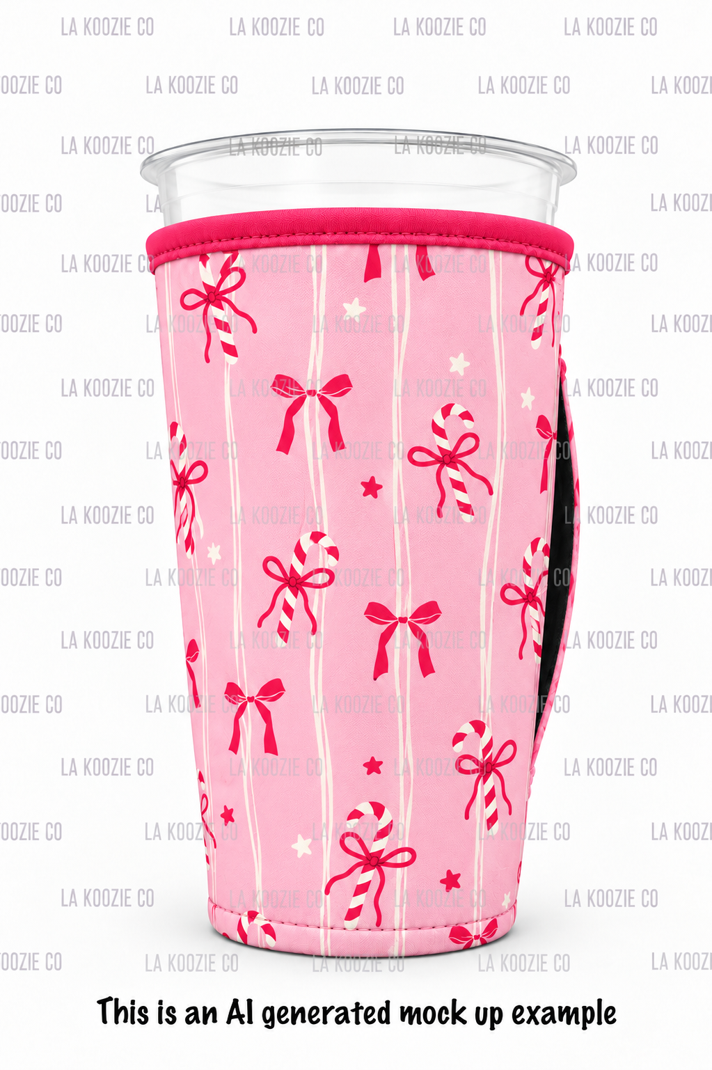 (LATE NOVEMBER PRE-ORDER) Christmas-Pink Candy Canes & Bows (TALL ONLY)