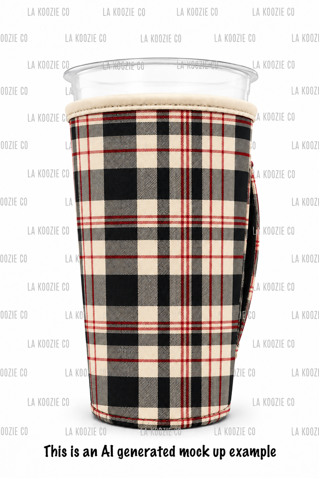 (LATE NOVEMBER PRE-ORDER) Plaid-Black,Cream & Red (TALL ONLY)
