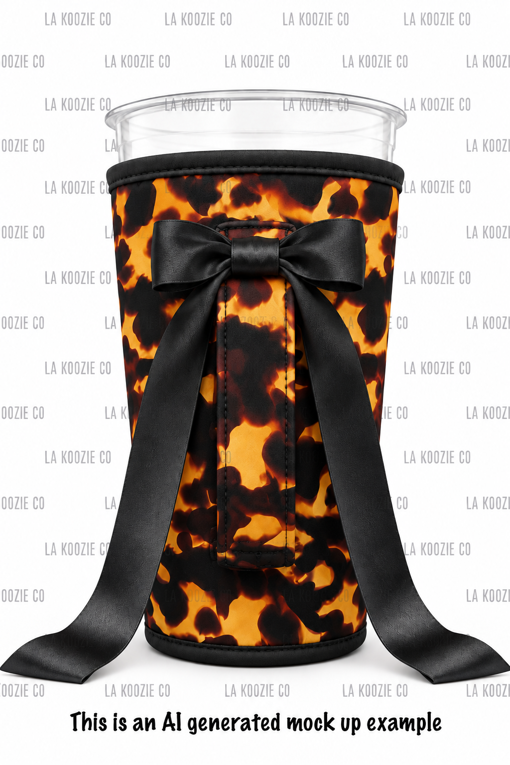 (LATE NOVEMBER PRE-ORDER) Tortoise Shell with Black Handle Bow   (TALL ONLY)