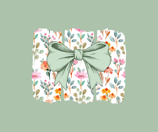(MID OCTOBER PRE-ORDER) 
SAGE SPRING FLOWERS BOW (TALL ONLY)