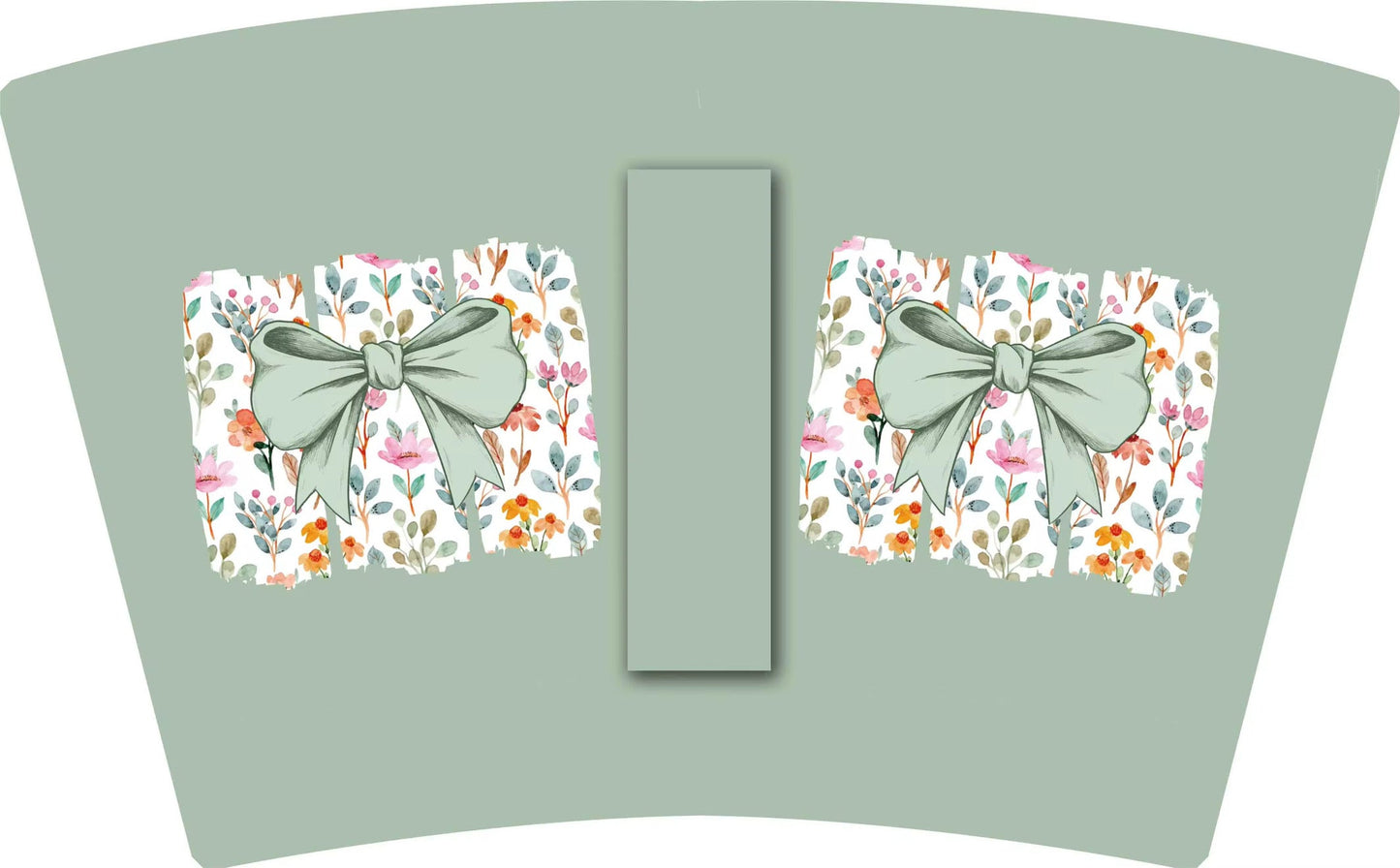 (MID JUNE PRE-ORDER)  SAGE SPRING FLOWERS BOW (TALL ONLY)