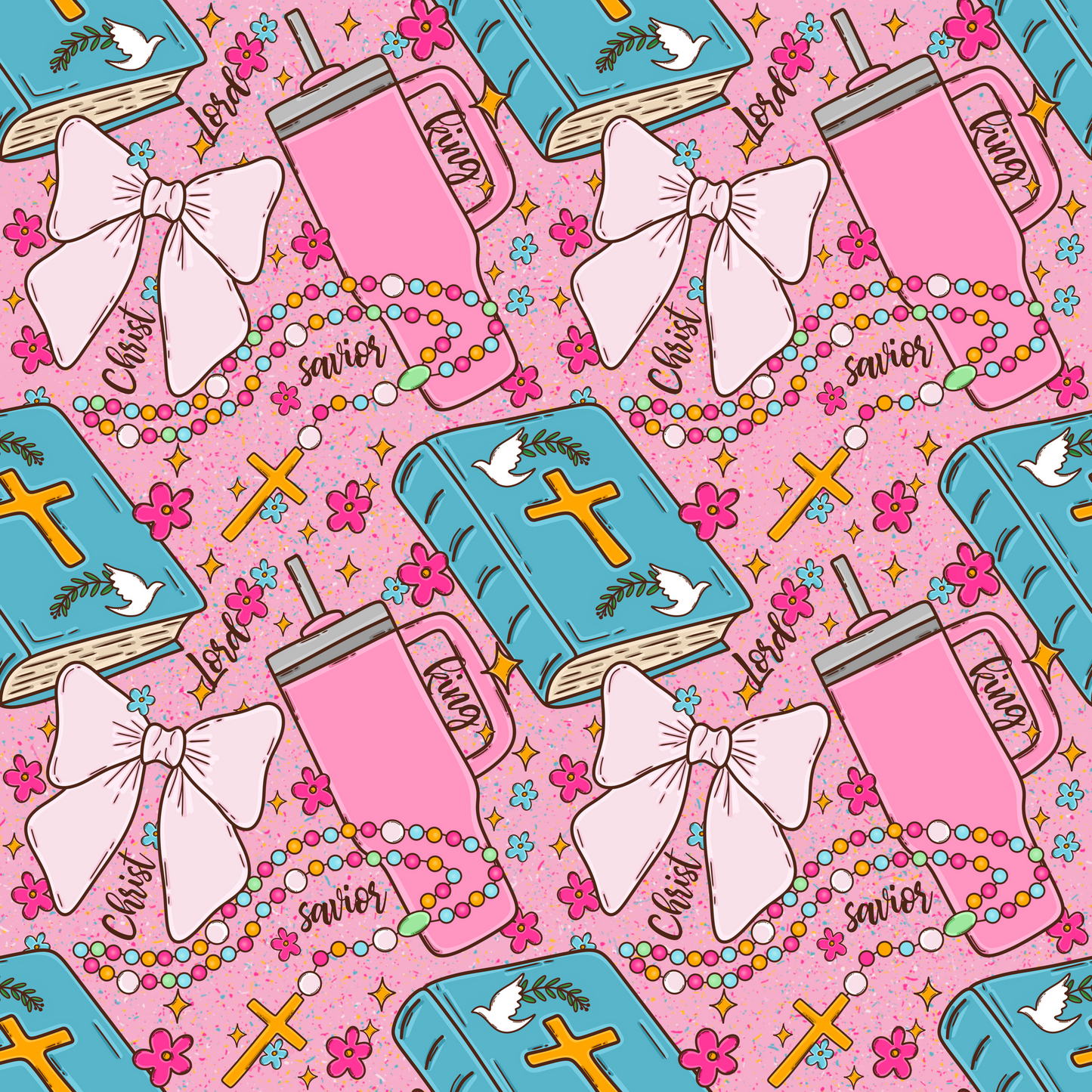 (MID JUNE PRE-ORDER) Bibles, Tumblers & Bows  (TALL ONLY)
