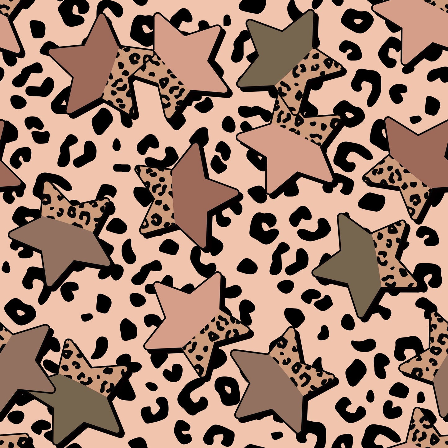 (MID AUGUST PRE-ORDER)  DESERT LEOPARD STARS (SHAKE SIZE  ONLY)