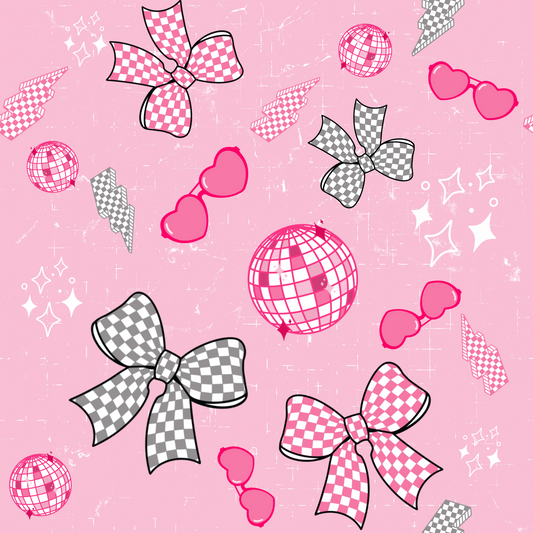(MID JUNE PRE-ORDER) PINK DISCO CHECKER  (TALL ONLY)