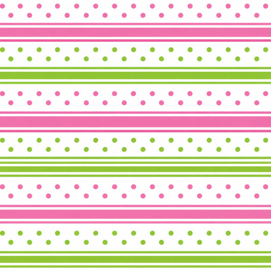 (MID AUGUST PRE-ORDER)    LIME GREEN & PINK STRIPES & DOTS (TALL ONLY)