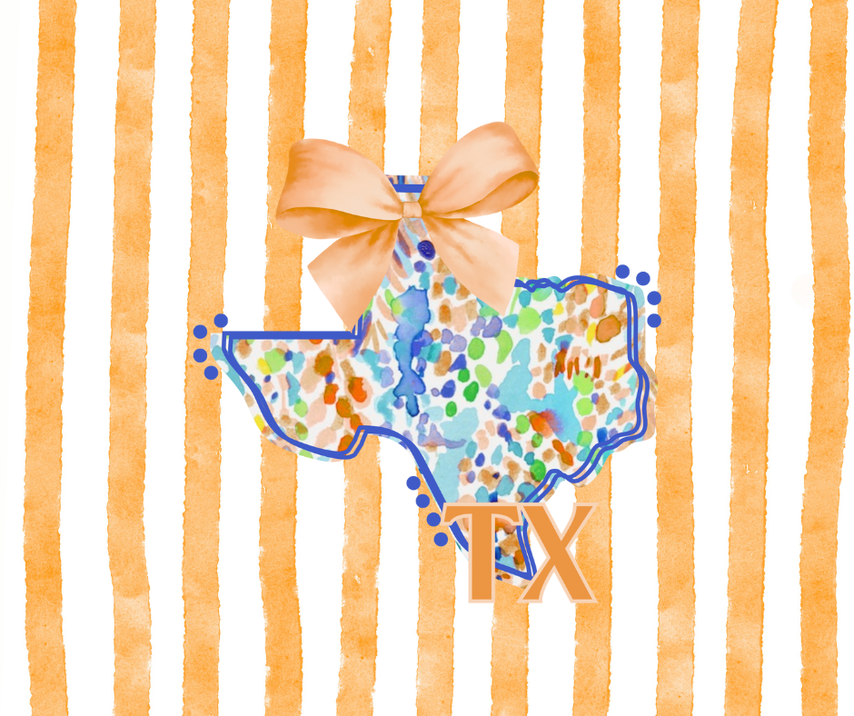 TEXAS WITH BOW (TALL)  RETAIL