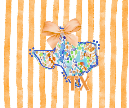 TEXAS WITH BOW (TALL)  RETAIL